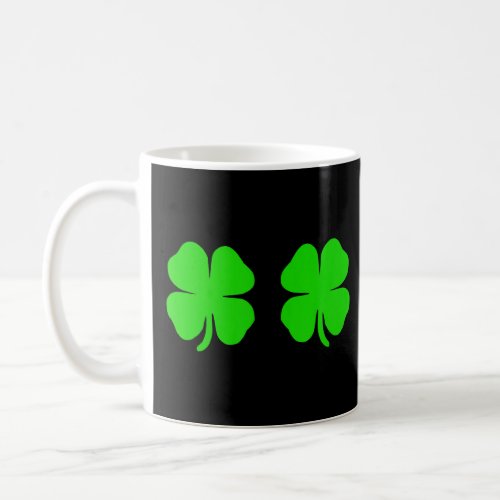 Funny Irish Lucky Shamrock Bra  Coffee Mug