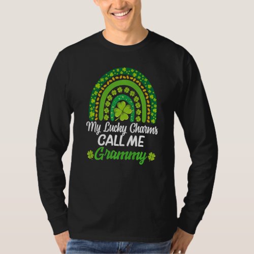 Funny Irish My Lucky Charms Grammy Rainbow St Patr T_Shirt