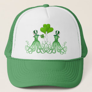 Funny Irish octopi St Patrick's day Trucker Hat