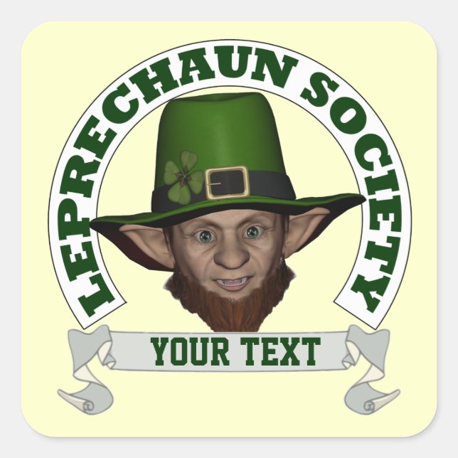Funny Irish Personalized leprechaun society Square Sticker (Front)