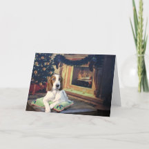 Funny Irish Red and White Setter Holiday Card