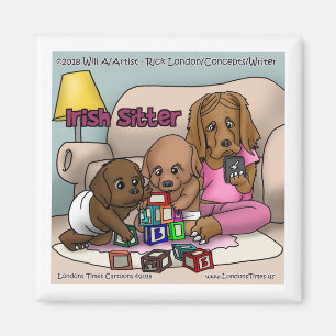 Funny Irish Setter Babysitter Magnet
