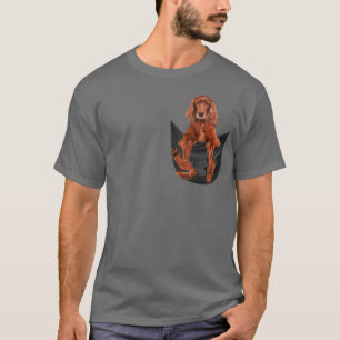 Funny Irish Setter in Your Pocket for Red Setter L T-Shirt