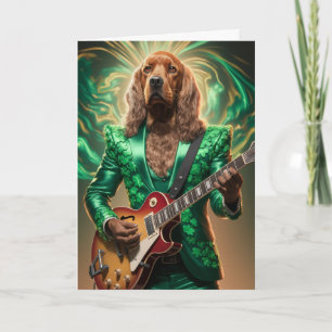 Funny Irish Setter Rock Star Card