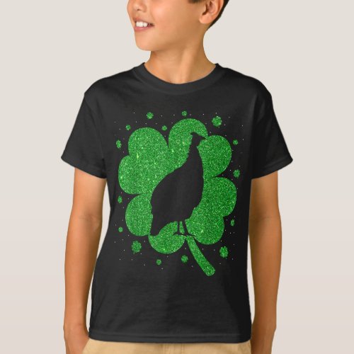 Funny Irish Shamrock Leaf Guinea Fowl Bird St Pat T_Shirt