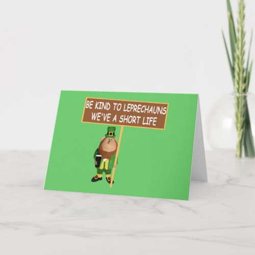 Funny Irish slogan Irish leprechaun Card