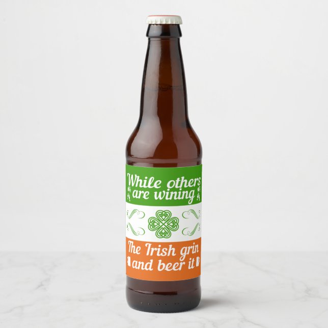 Funny Irish St. Patrick's Day Beer Label (Front)