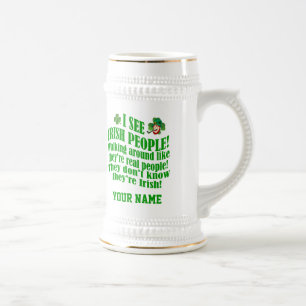 Funny  Irish  St Patrick's day Beer Stein