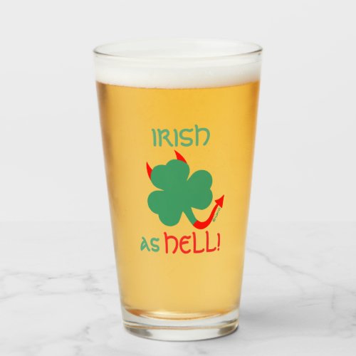 Funny Irish Stout St Paddys Day Beer Glass