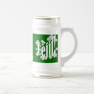 funny Irish text Beer Stein