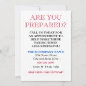 FUNNY IRS ADVERTISEMENT - TAX PREPARATIONS (Back)