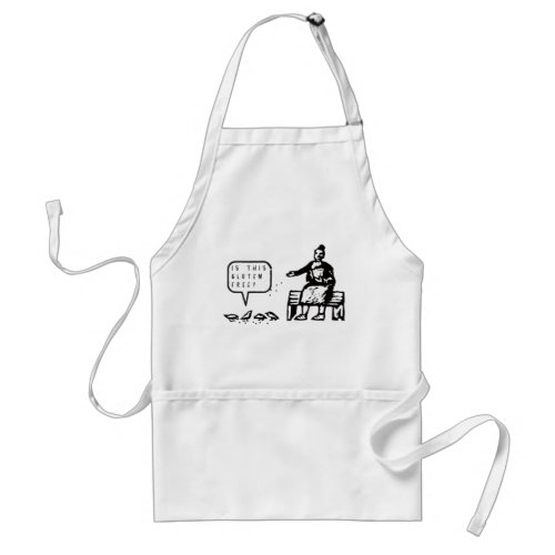 Funny Is This Gluten Free Birds Cartoon Adult Apron