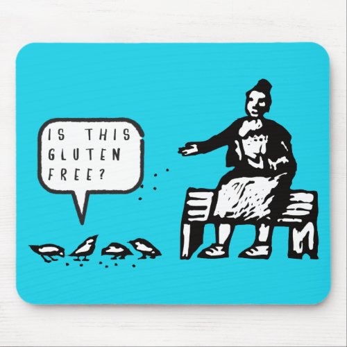 Funny Is This Gluten Free Birds Cartoon Mouse Pad