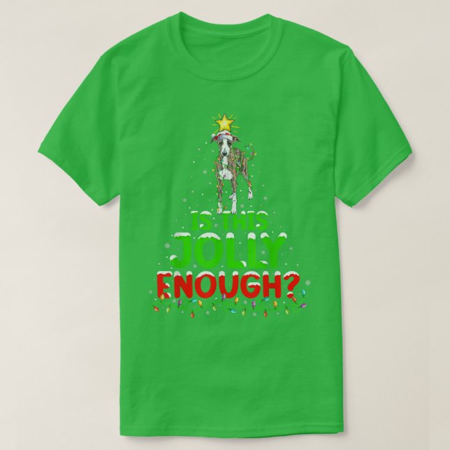 Funny Is This Jolly Enough Italian Greyhound Chris T-Shirt (Design Front)