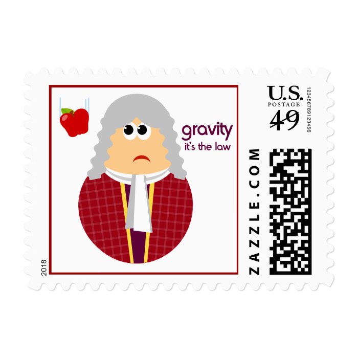 Funny Isaac Newton Stamp