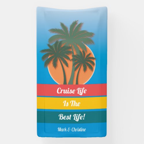 Funny Island Beach Cruise Ship Door Door Decor Banner
