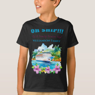 Funny Island Cruise Ship Family Reunion  T-Shirt
