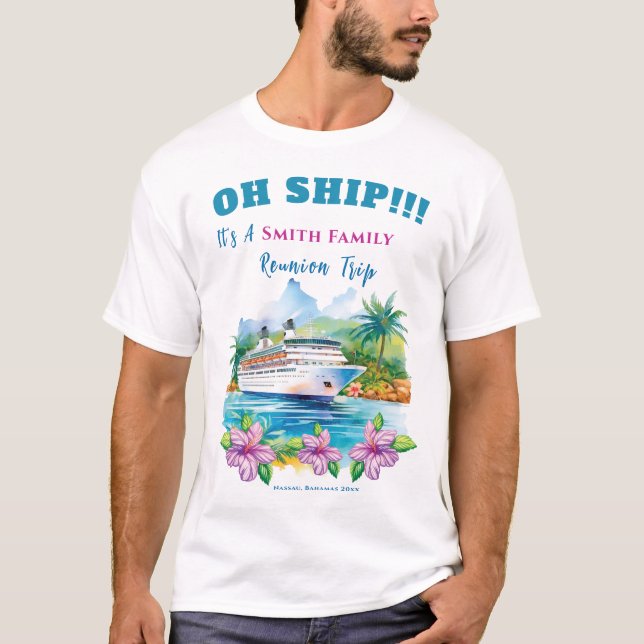 Funny Island Cruise Ship Reunion T-Shirt (Front)