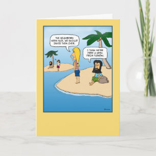 Funny Island Grouch Birthday Card