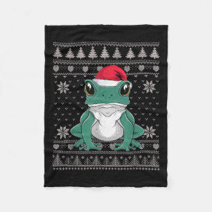 Funny Ison Dart Frog Ugly Christmas Sweater Santa Fleece Blanket