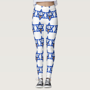 Funny Israeli flag ice cream Leggings