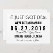 Funny It Just Got Real Wedding Save the Date Anno Invitation (Front/Back)