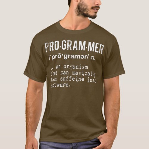 Funny IT Nerd Geek   Programmer Definition T_Shirt