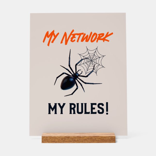 Funny IT Network Admin Humor Gift Acrylic Sign (Front)