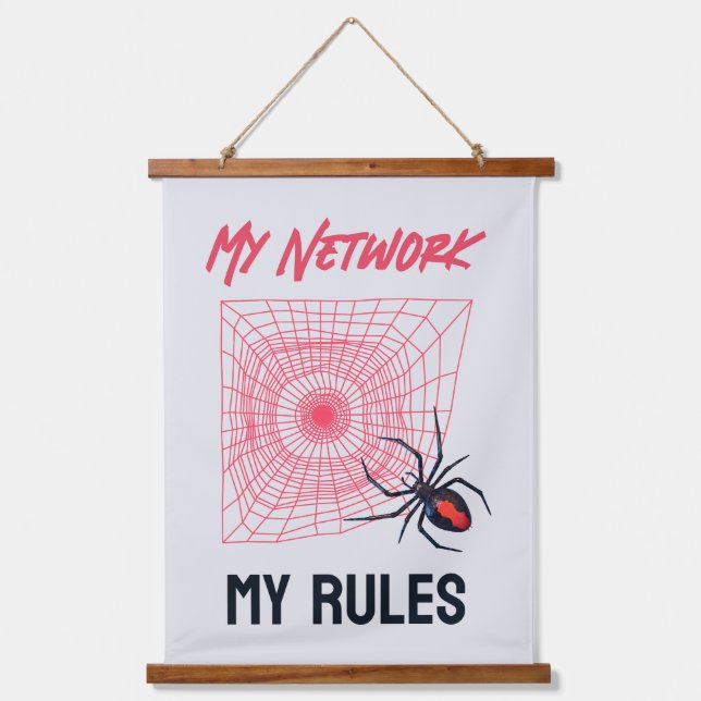 Funny IT Network Admin Humor Gift Hanging Tapestry (Front)