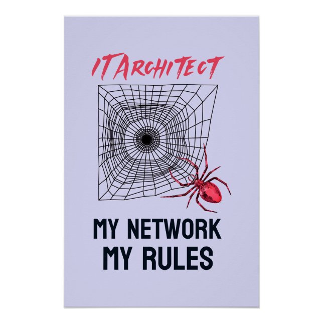 Funny IT Network Admin Humor Gift Poster (Front)