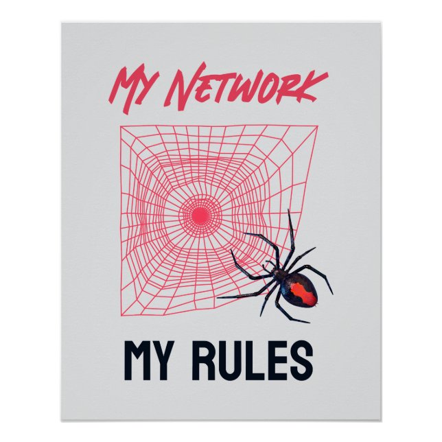Funny IT Network Admin Humor Gift Poster (Front)