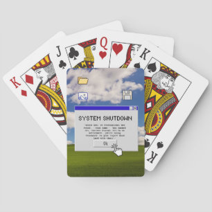 Funny IT Retirement Game Night System Shutdown Poker Cards