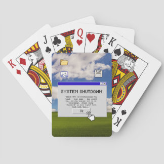 Funny IT Retirement Game Night System Shutdown Poker Cards