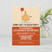 Funny It’s Nacho Party Birthday Invitation (Standing Front)