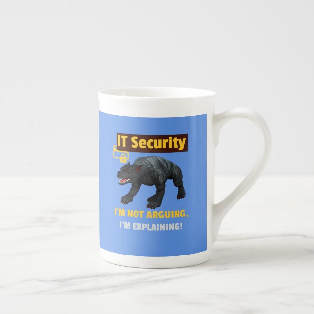 Funny IT Security Explaining Tech Humor Design Bone China Mug (Right)