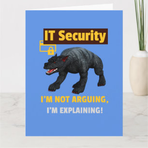 Funny IT Security Explaining Tech Humor Design Card