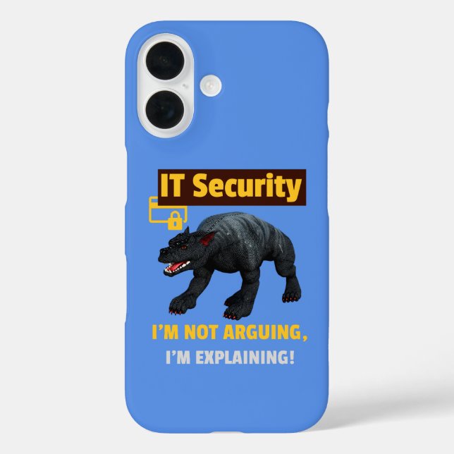 Funny IT Security Explaining Tech Humor Design Case-Mate iPhone Case (Back)