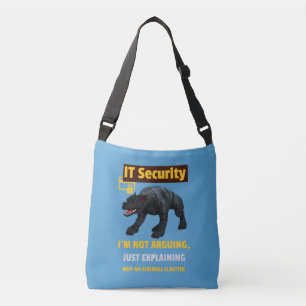 Funny IT Security Explaining Tech Humor Design Crossbody Bag