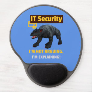 Funny IT Security Explaining Tech Humor Design Gel Mouse Pad