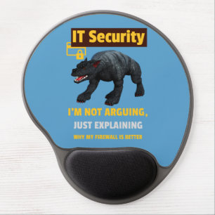 Funny IT Security Explaining Tech Humor Design Gel Mouse Pad