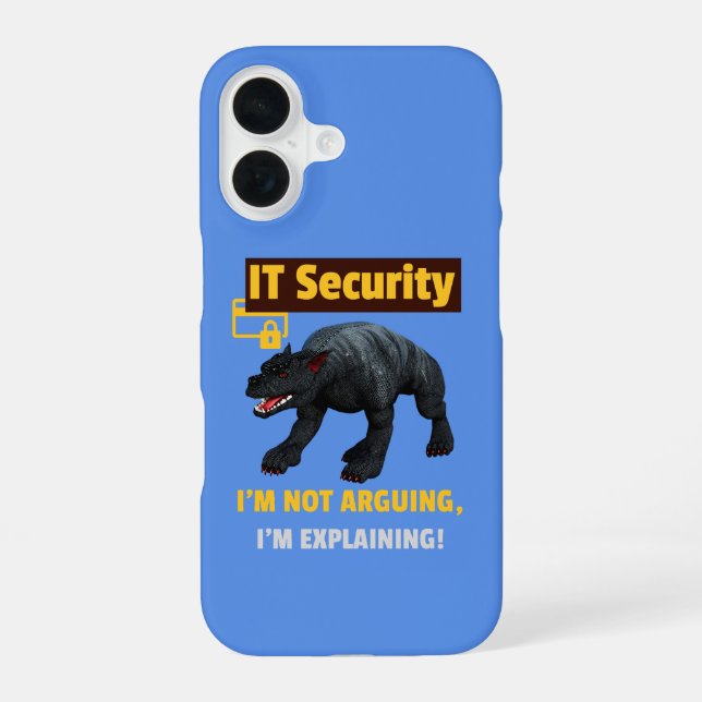 Funny IT Security Explaining Tech Humor Design Iphone Case (Back)