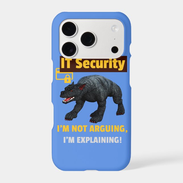 Funny IT Security Explaining Tech Humor Design Iphone Case (Back)