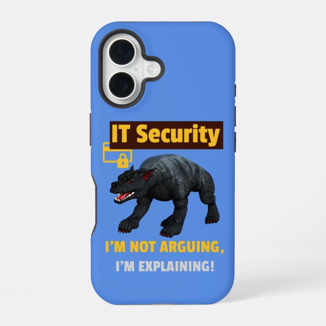 Funny IT Security Explaining Tech Humor Design iPhone Case (Back)