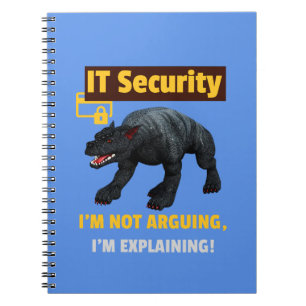 Funny IT Security Explaining Tech Humor Design Notebook