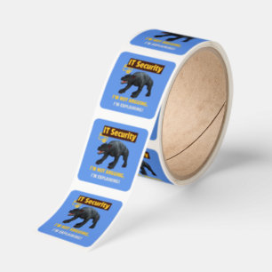 Funny IT Security Explaining Tech Humor Design Square Sticker