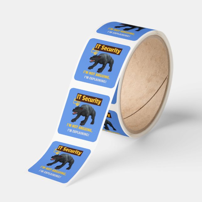 Funny IT Security Explaining Tech Humor Design Square Sticker (Roll)