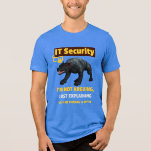 Funny IT Security Explaining Tech Humor Design Tri-Blend Shirt