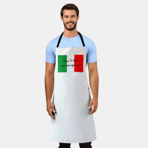 Funny Italian Accent Flag of Italy Apron