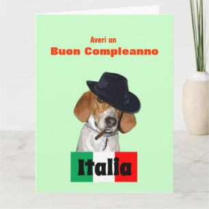Funny Italian Birthday Mobster Charley Dog Card