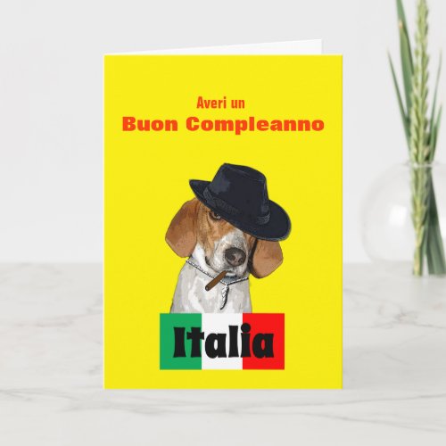 Funny Italian Birthday Mobster Charley Dog Card